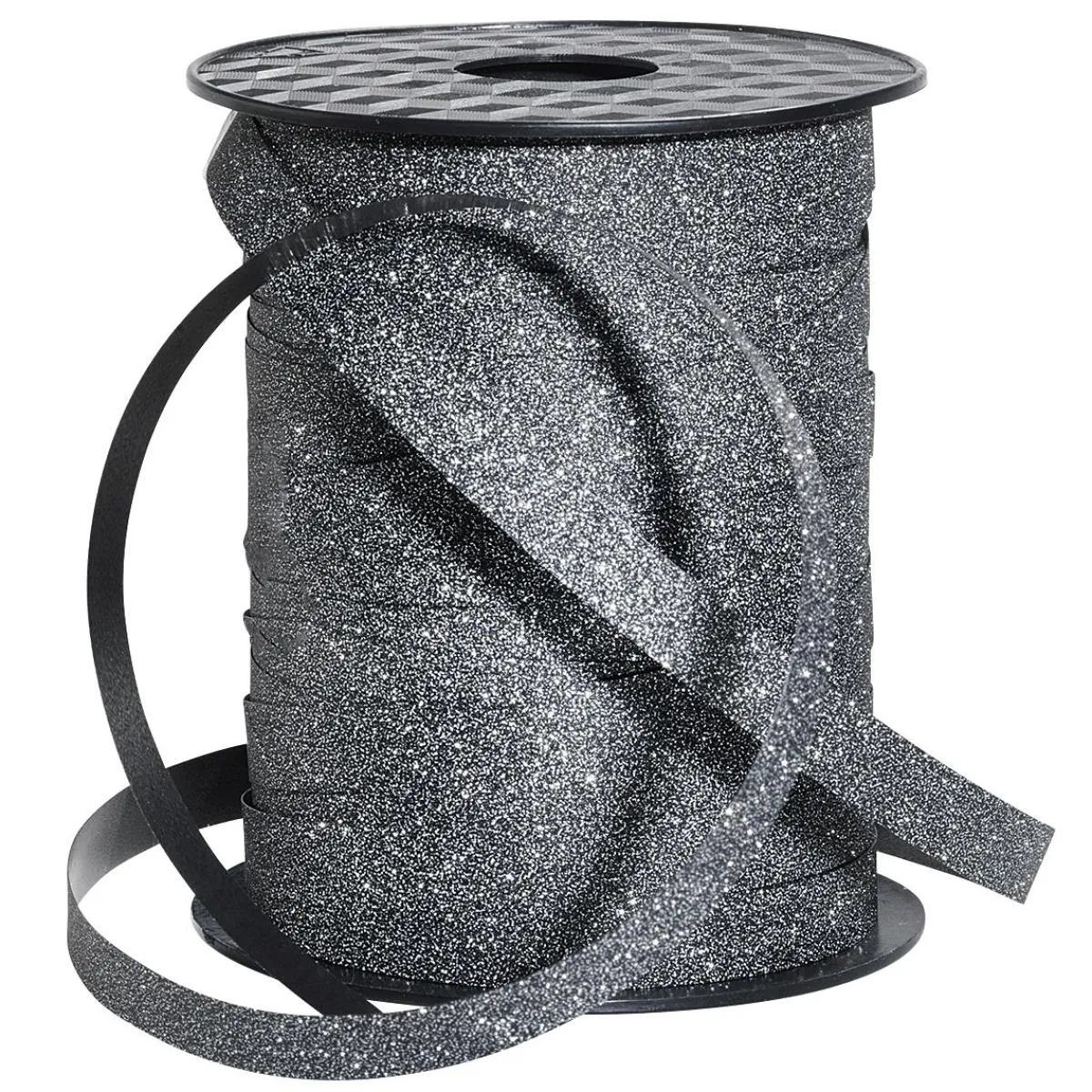 Hot DecoWoerner Poly-Geschenkband "Glimmer", , 10 Mm, 100 M schwarz