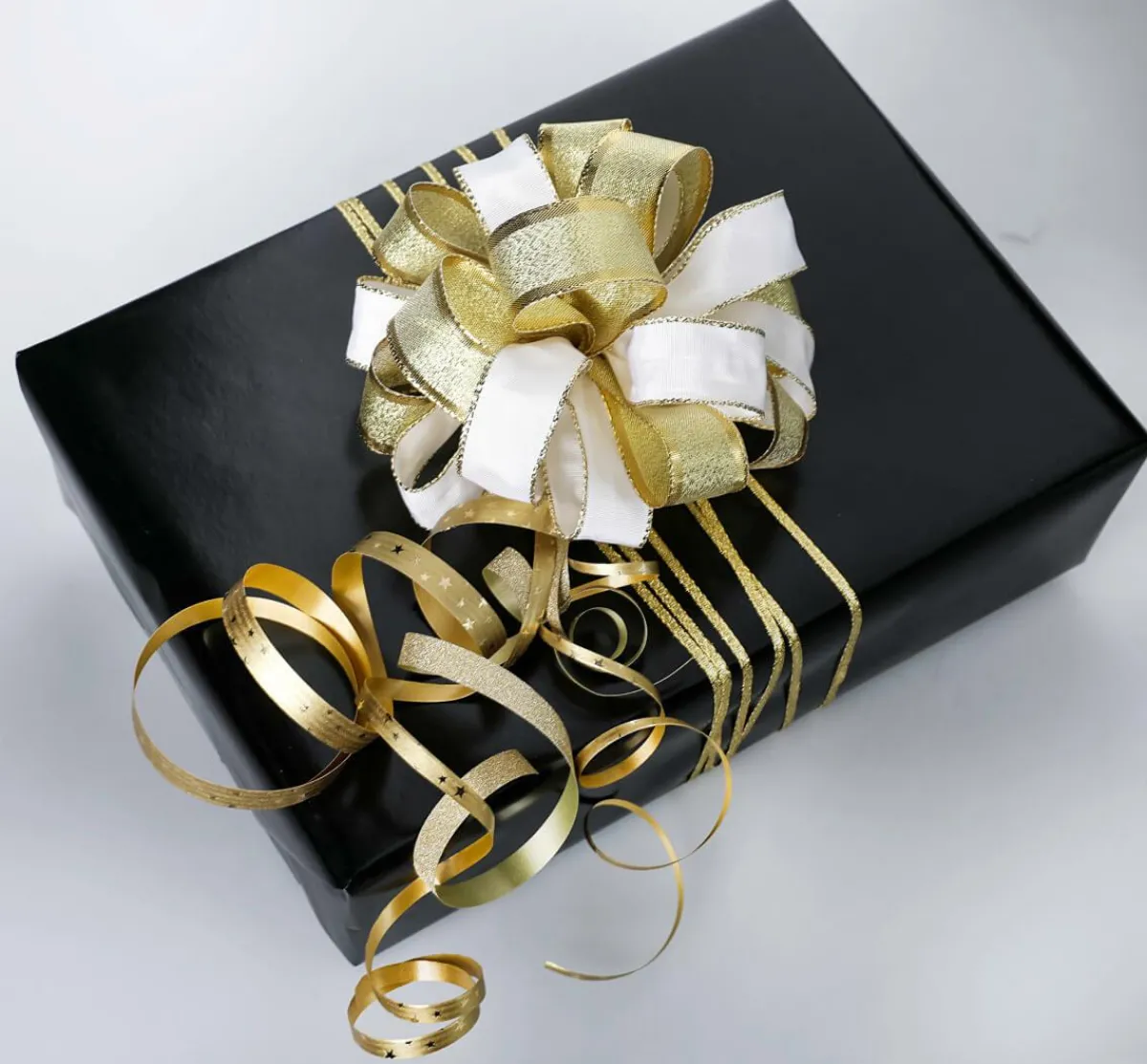 Clearance DecoWoerner Poly-Geschenkband "Glimmer", , 10 Mm, 100 M gold