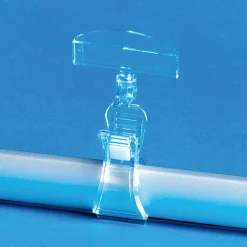 DecoWoerner Preisschild-Klemme Mit Einschub, 10 Cm Hoch transparent