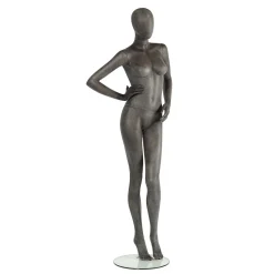 Discount DecoWoerner Premium Schaufensterpuppe Dame, Linkes Bein Und Rechter Arm Angewinkelt Grau