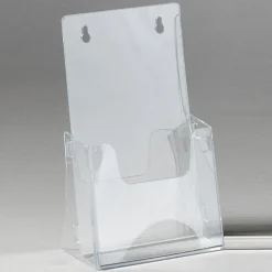Discount DecoWoerner Prospekthalter Faltbar, DIN Lang transparent