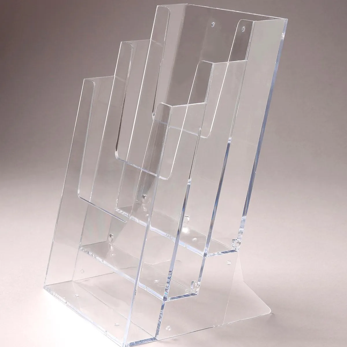 DecoWoerner Prospektständer Multi 3 X DIN A4 transparent