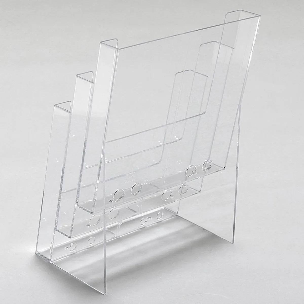 DecoWoerner Prospektständer Multi 3 X DIN A4 transparent