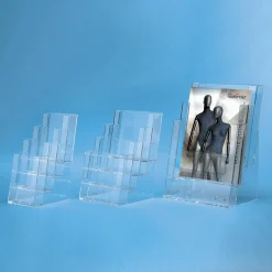 DecoWoerner Prospektständer Multi 3 X DIN A4 transparent