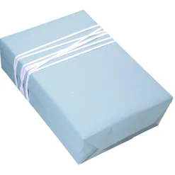 DecoWoerner Recyceltes, es Uni-Kraftpapier – 50 M Geschenkpapier-Rolle blau