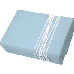 DecoWoerner Recyceltes, es Uni-Kraftpapier – 50 M Geschenkpapier-Rolle blau