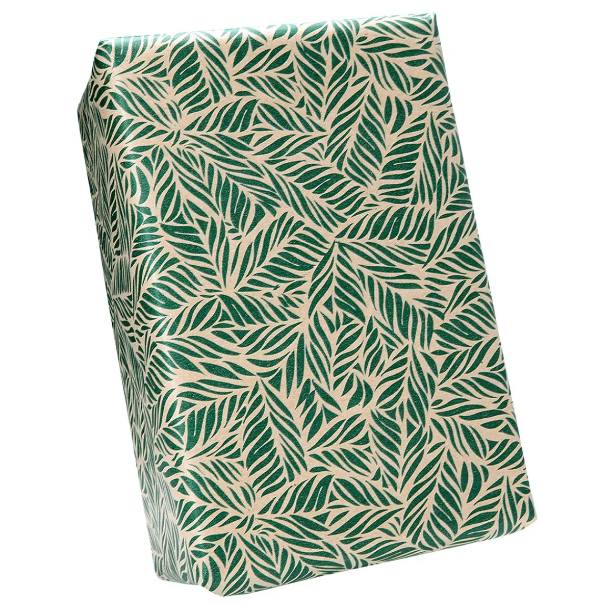 Clearance DecoWoerner Recyceltes Kraftpapier Mit en Palmwedeln – 50 M Geschenkpapier-Rolle grün