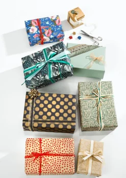Sale DecoWoerner Recyceltes Kraftpapier Mit en Herzen – 50 M Geschenkpapier-Rolle rot
