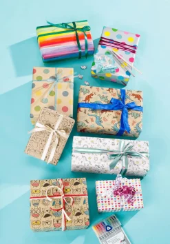 Sale DecoWoerner Recyceltes Kraftpapier Mit Bunten Eulen – 50 M Geschenkpapier-Rolle mehrfarbig