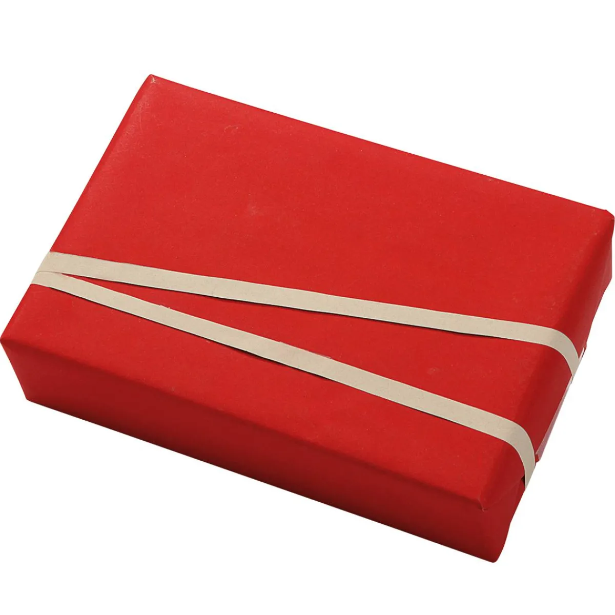 New DecoWoerner Recyceltes, es Uni-Kraftpapier – 50 M Geschenkpapier-Rolle rot