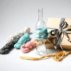 DecoWoerner Recyceltes Seidenband 25 M Grau