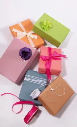 Best DecoWoerner Recyceltes Uni-Kraftpapier In Lila – 50 M Geschenkpapier-Rolle violett