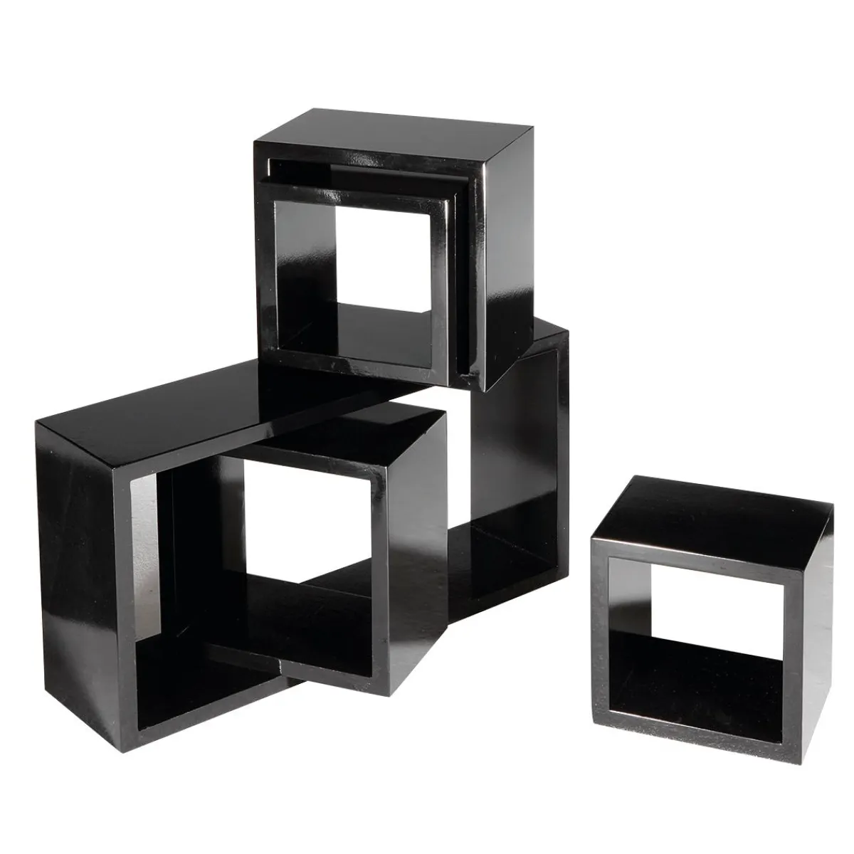 DecoWoerner Regal-Satz 5tlg. schwarz