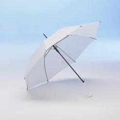 DecoWoerner Regenschirm Mit Automatik 100 Cm Ø, 84 Cm weiß