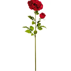 DecoWoerner Riesen Rose Mit Knospe, 120 Cm rot
