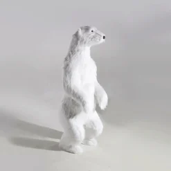Discount DecoWoerner Riesengroßer Plüsch-Eisbär, 185 Cm Hoch weiß