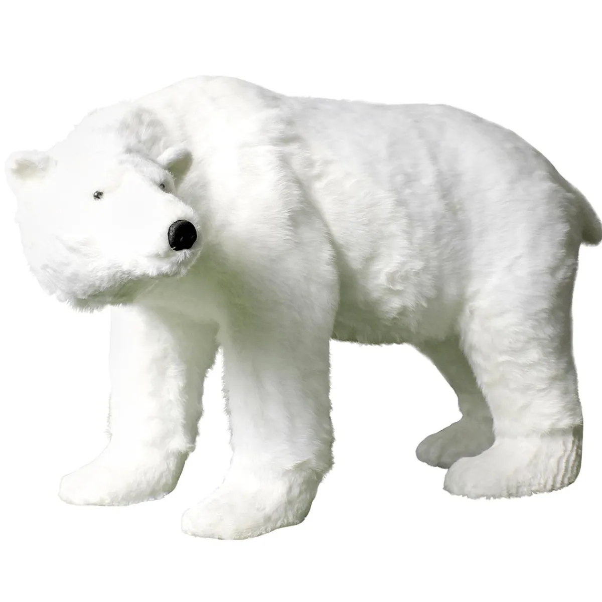 DecoWoerner Riesengroßer Plüsch-Eisbär 92 Cm Hoch weiß
