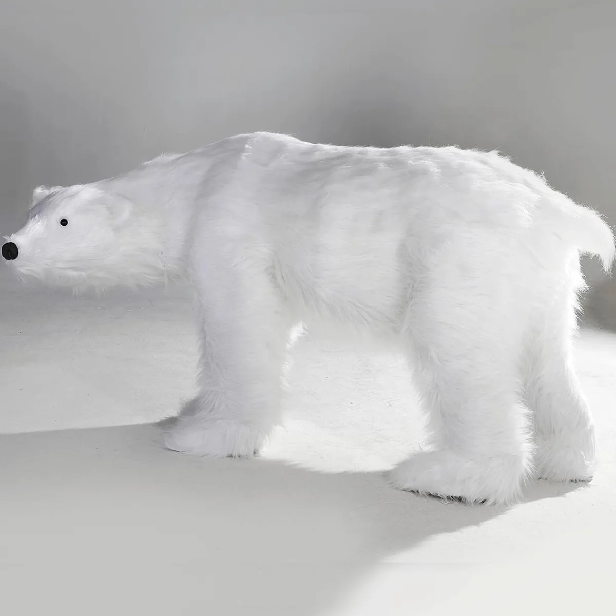 DecoWoerner Riesengroßer Plüsch-Eisbär 92 Cm Hoch weiß