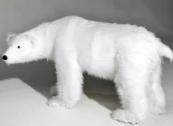 DecoWoerner Riesengroßer Plüsch-Eisbär 92 Cm Hoch weiß