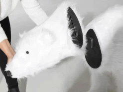 DecoWoerner Riesengroßer Plüsch-Eisbär 92 Cm Hoch weiß