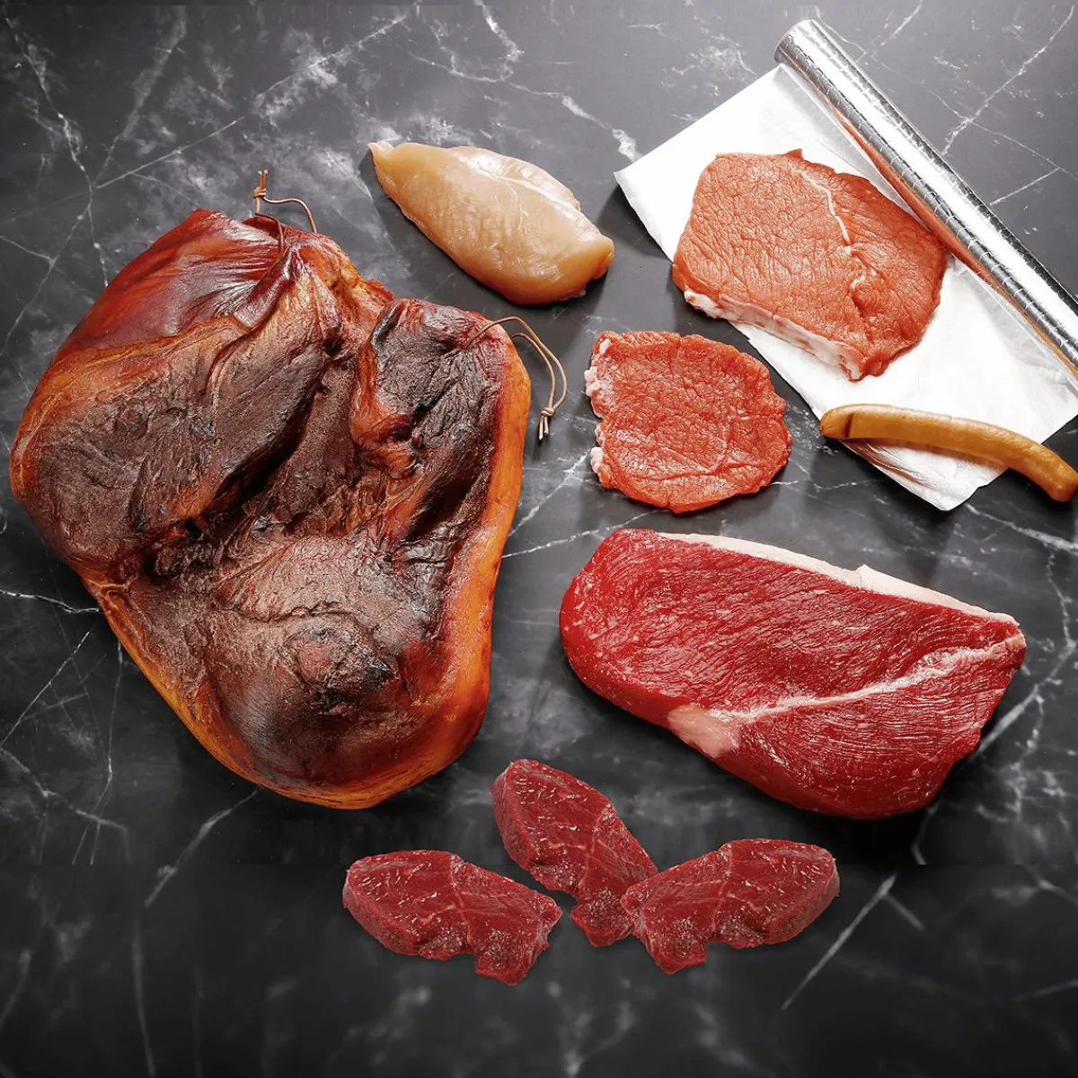 Hot DecoWoerner Rinderfilet Roh Lebensmittel-Attrappe rot