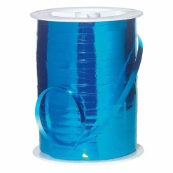 DecoWoerner Ringelband Metallic, 5 Mm, 250 M, Hell blau