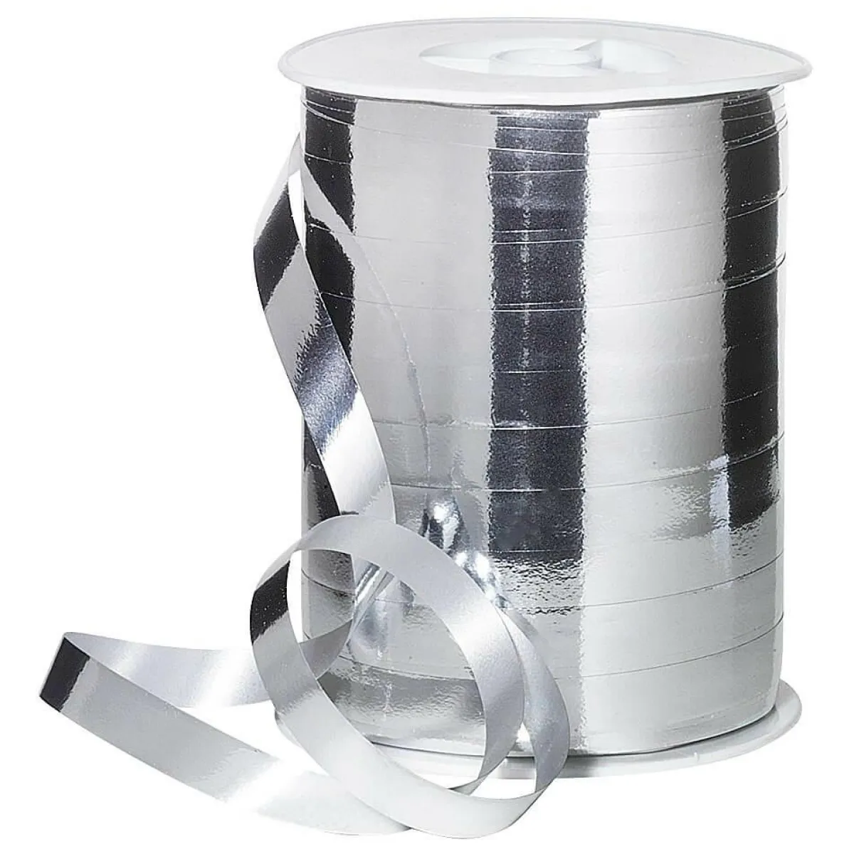 New DecoWoerner Ringelband Metallic, 10 Mm, 250 M, silber