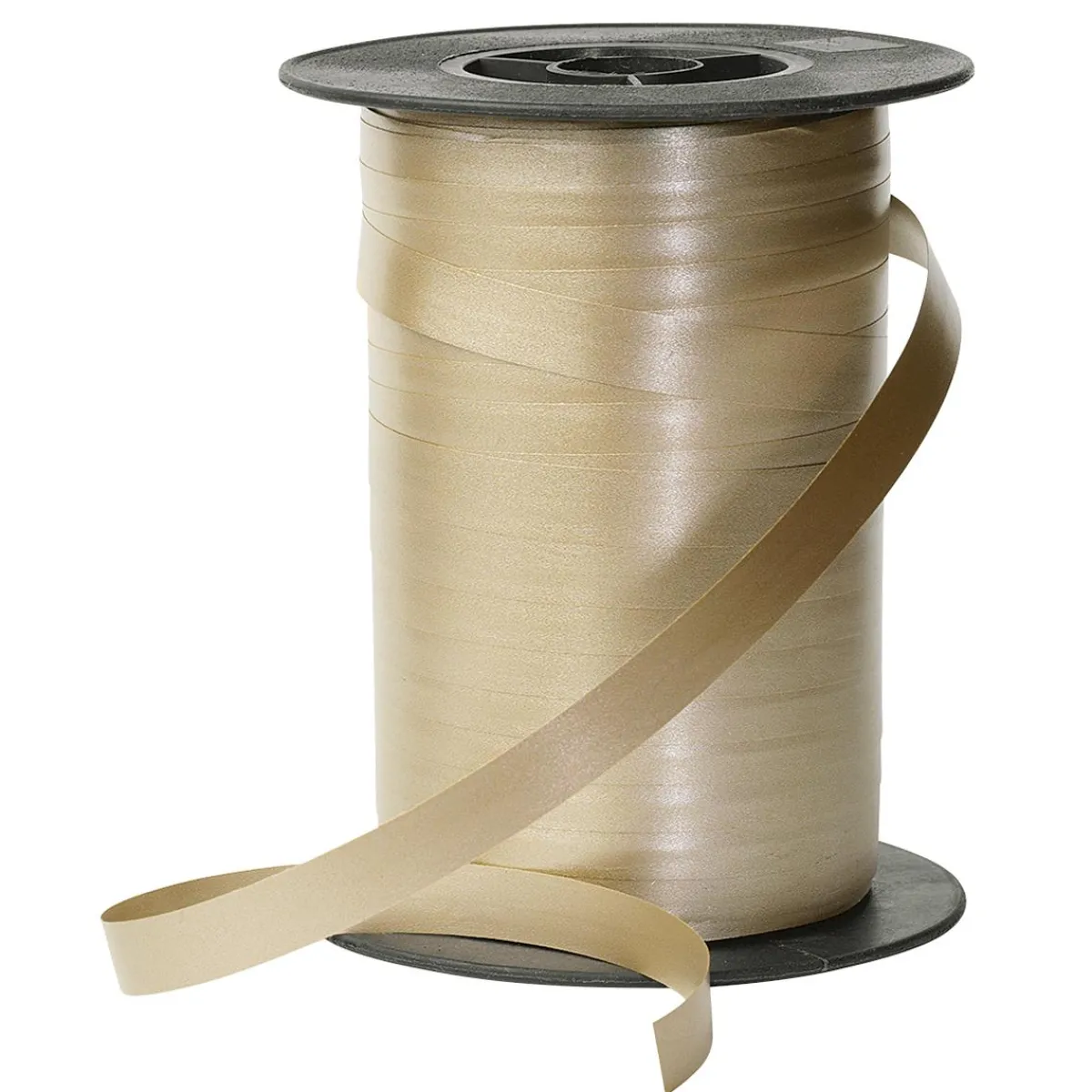 DecoWoerner Ringelband Pastell, 10 Mm, 150 M, Champagner weiß