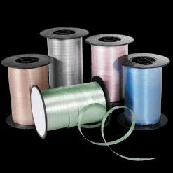 DecoWoerner Ringelband Pastell, 10 Mm, 150 M, Champagner weiß