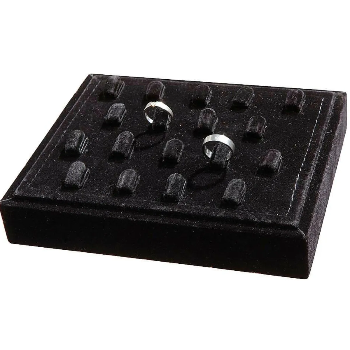 Hot DecoWoerner Ring-Präsenter Für 18 Ringe, schwarz