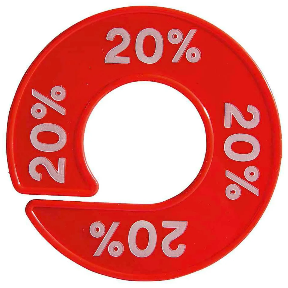 Clearance DecoWoerner Ringscheibe, Größentrenner "20 %" rot