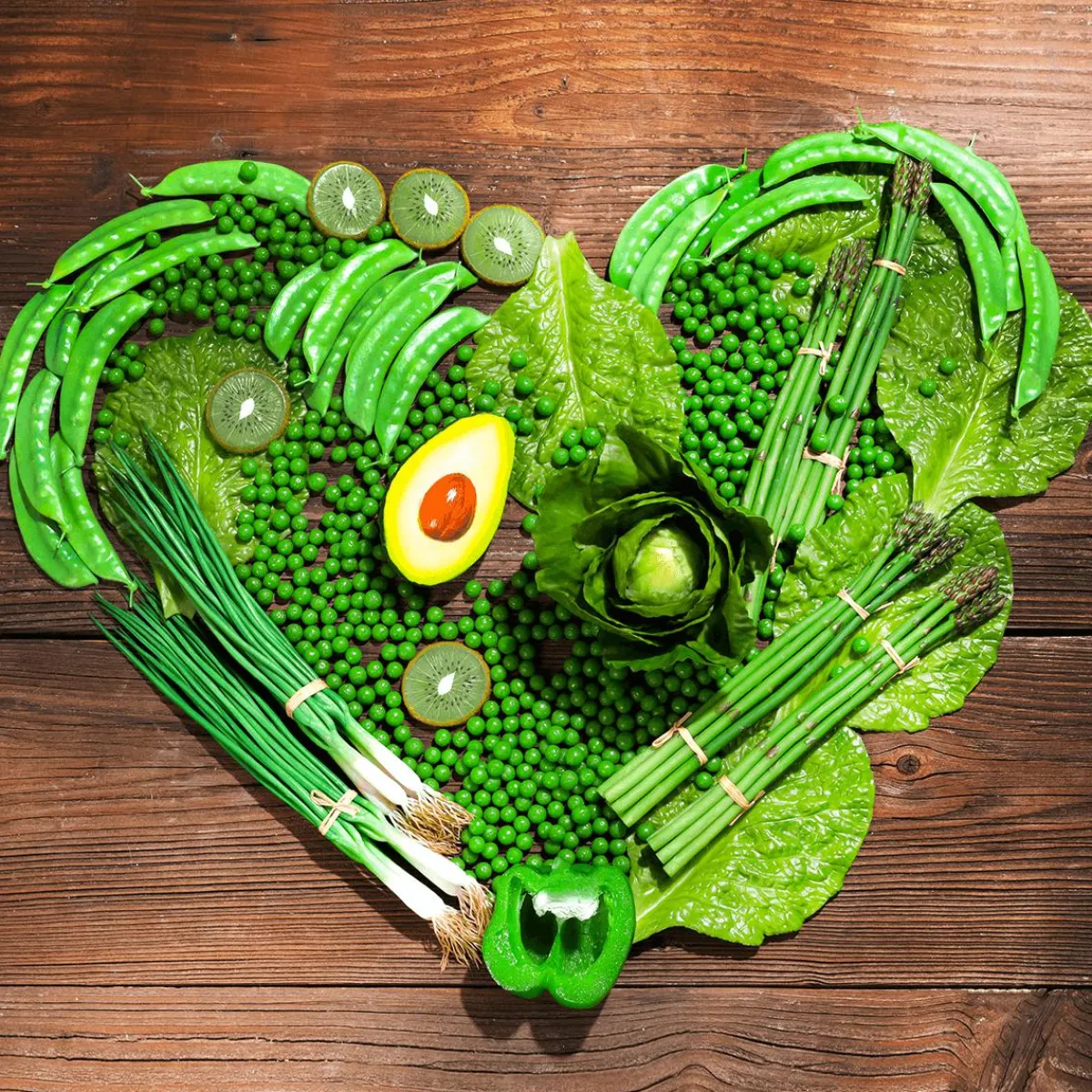 DecoWoerner Romana-Salatblätter Lebensmittel-Attrappe, Pack 6 Stück grün