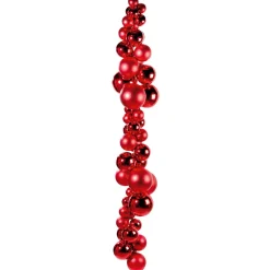 DecoWoerner e, Matte Weihnachtskugeln Aus Schwer Entflammbarem Kunststoff, 6 Cm Ø – 24 Stück rot
