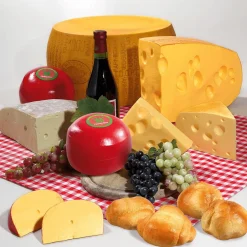 Best DecoWoerner er Gouda Käselaib Lebensmittel-Attrappe rot