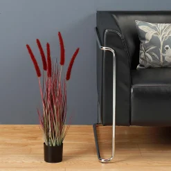Discount DecoWoerner es Deko-Federborstengras Im Schwarzen Topf 70 Cm rot