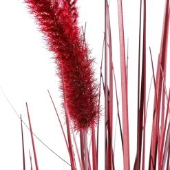 Discount DecoWoerner es Deko-Federborstengras Im Schwarzen Topf 90 Cm rot