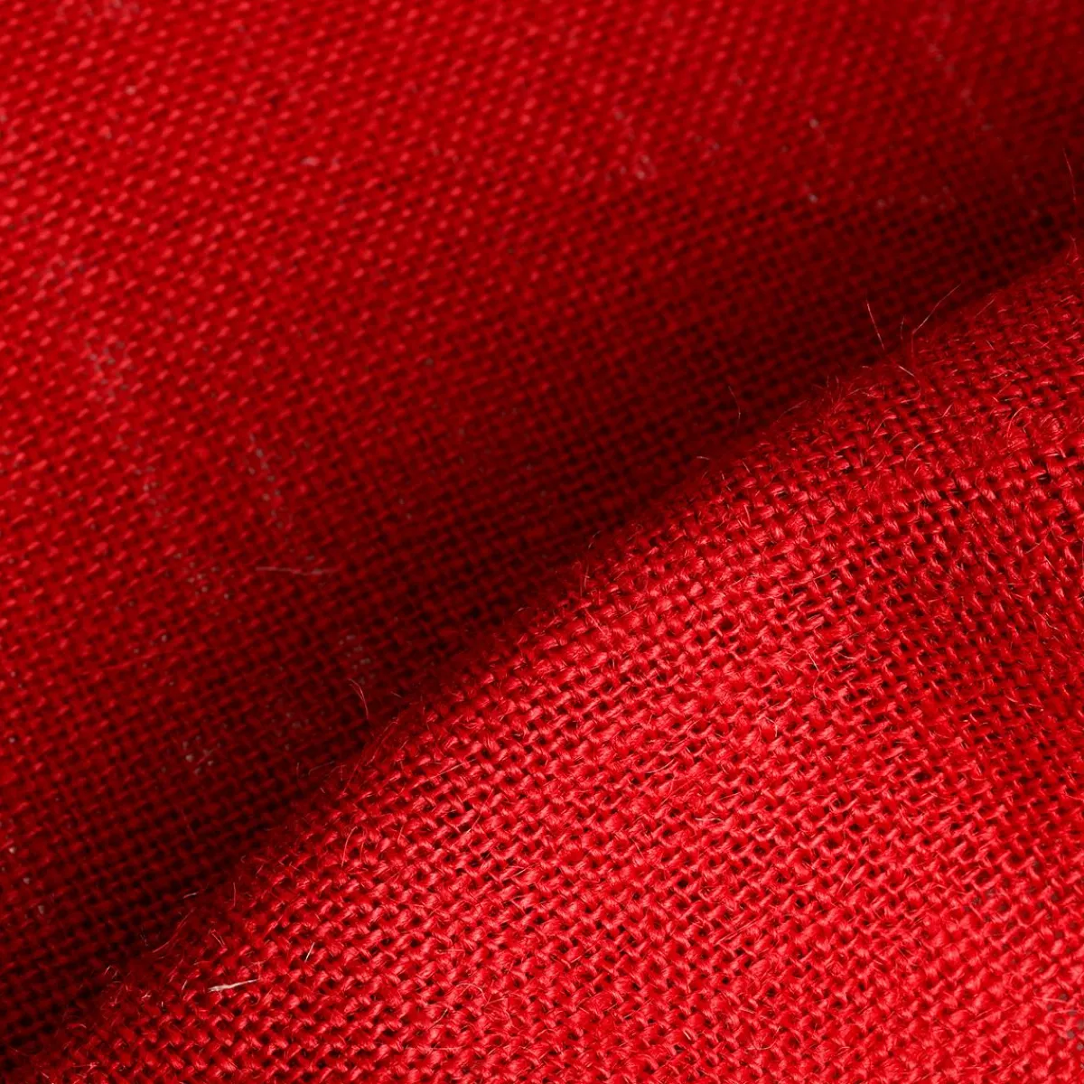 New DecoWoerner Rupfen Jute, 160 Cm Breit, rot