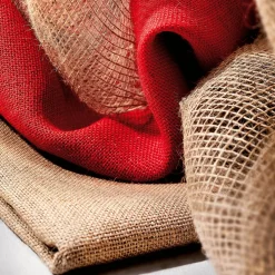New DecoWoerner Rupfen Jute, 160 Cm Breit, rot