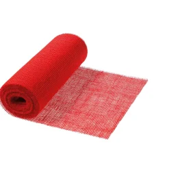 DecoWoerner Rupfen Jute Tischläufer 30 Cm, 10 M, rot