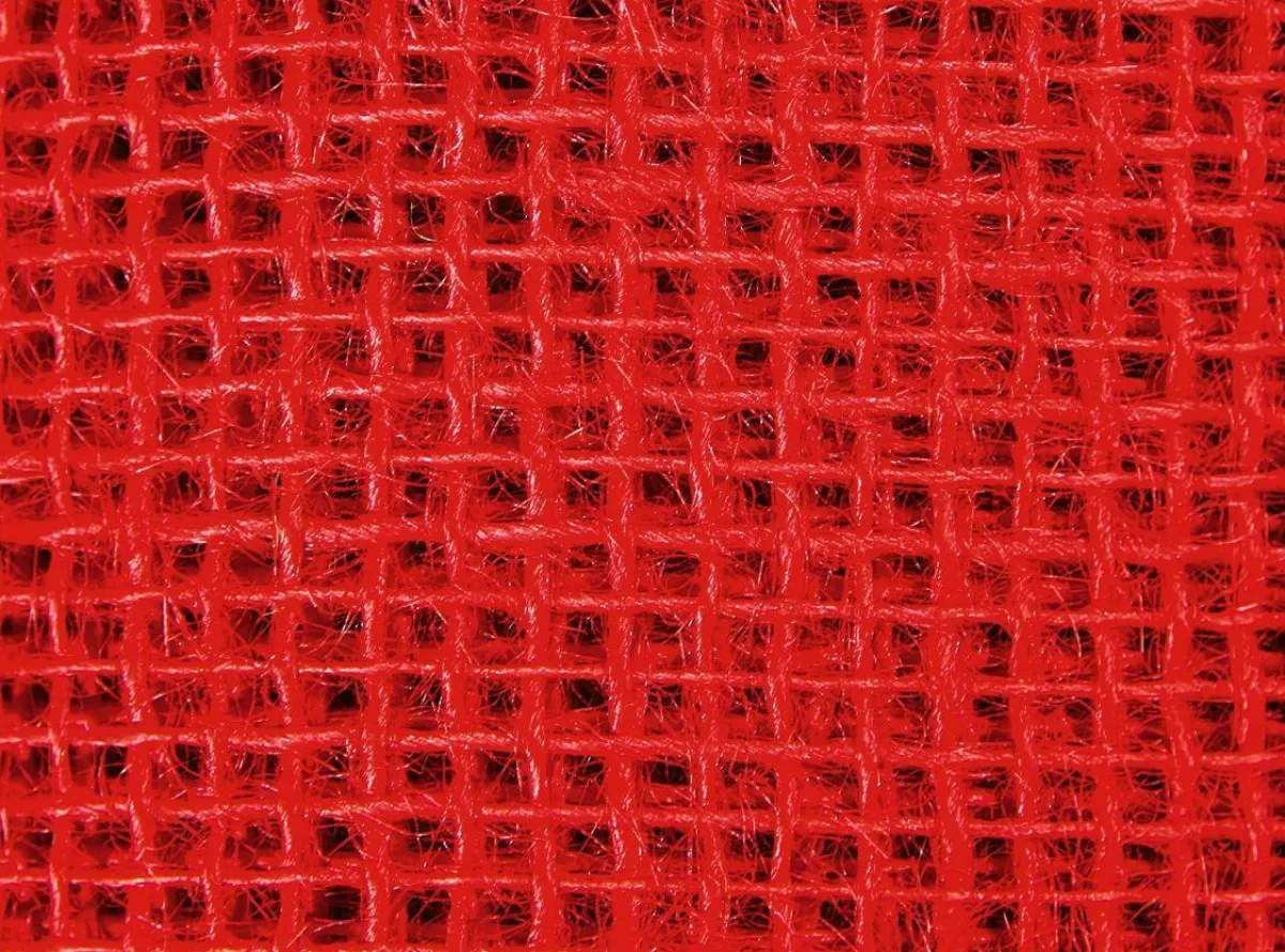 DecoWoerner Rupfen Jute Tischläufer 30 Cm, 10 M, rot