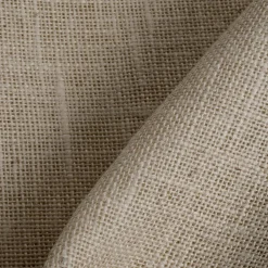 Best DecoWoerner Rupfen Stoff, 160 Cm Breit, Creme weiß