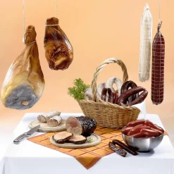 Hot DecoWoerner Salami Lebensmittel-Attrappe, Pack á 2 Stück weiß