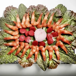 Online DecoWoerner Salatblätter Lebensmittel-Attrappe, Pack à 5 Stück braun