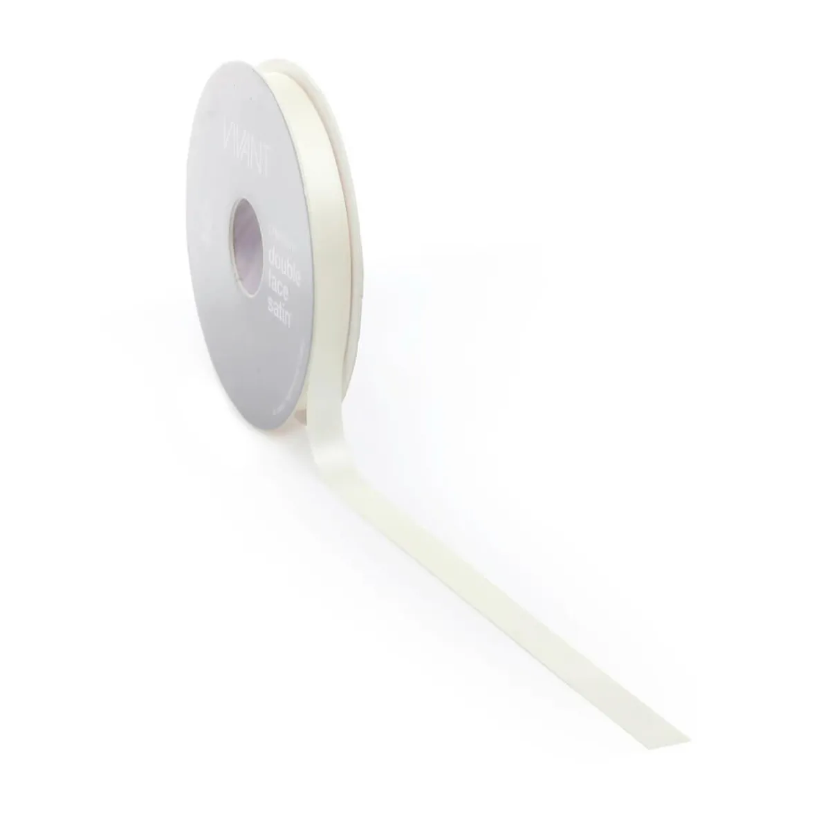 Best DecoWoerner Satinband, 10 Mm X 25m Creme weiß