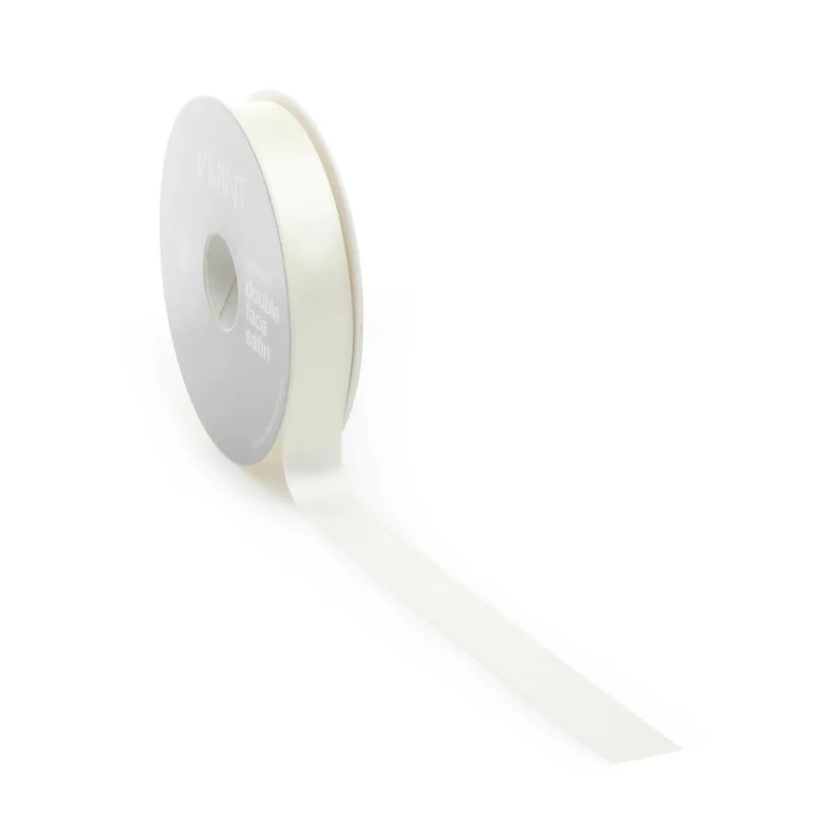 Best DecoWoerner Satinband, 25 Mm X 25m Creme weiß