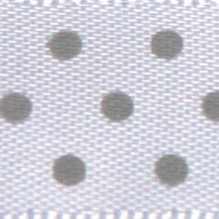 Discount DecoWoerner Satinband Mit Punkten, 15 Mm, 20 M, weiß