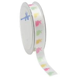 Best DecoWoerner Satinband Osterhase 15 Mm / 25 M mehrfarbig
