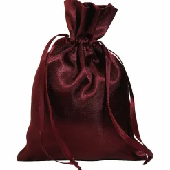 DecoWoerner Satinsäckchen 18 Cm, 30 Stück, Bordeaux rot