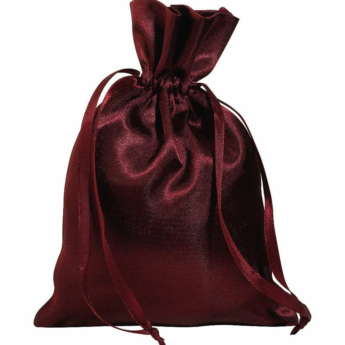 DecoWoerner Satinsäckchen 18 Cm, 30 Stück, Bordeaux rot