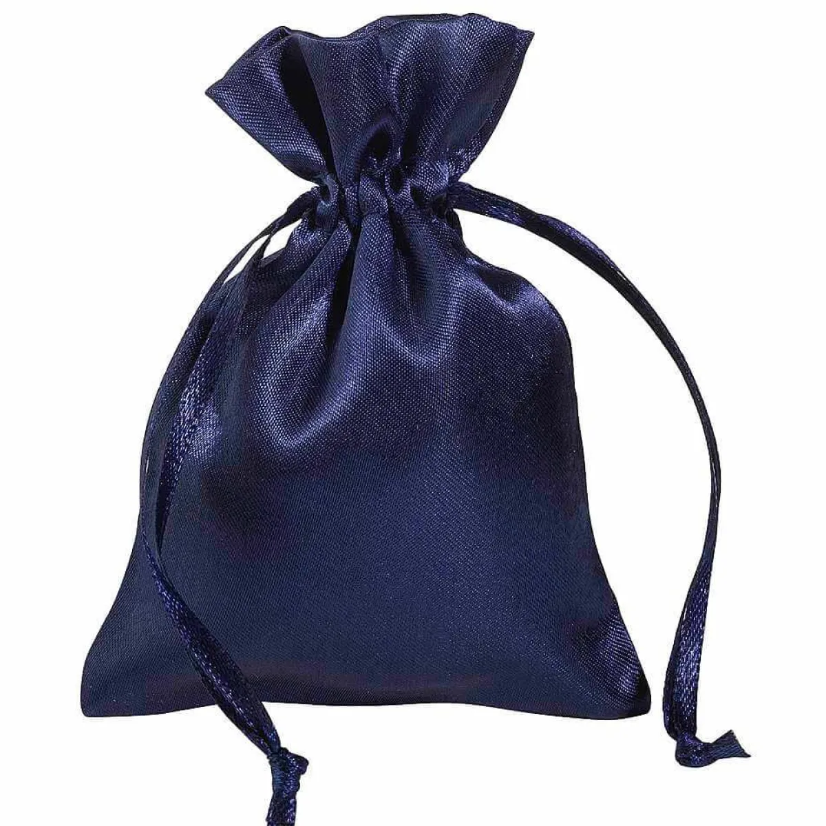 Clearance DecoWoerner Satinsäckchen 10 Cm, 30 Stück, Nacht blau